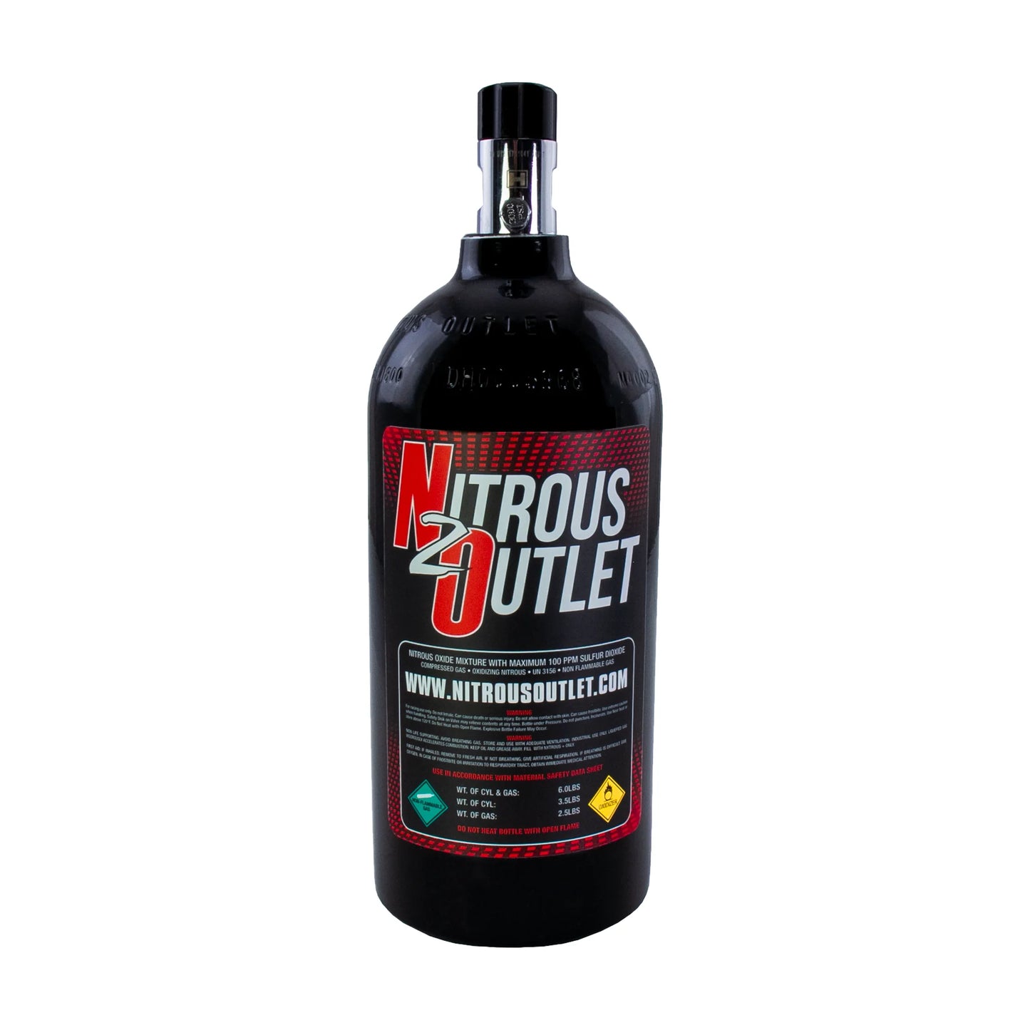 2.5lb Nitrous Bottle & Valve
